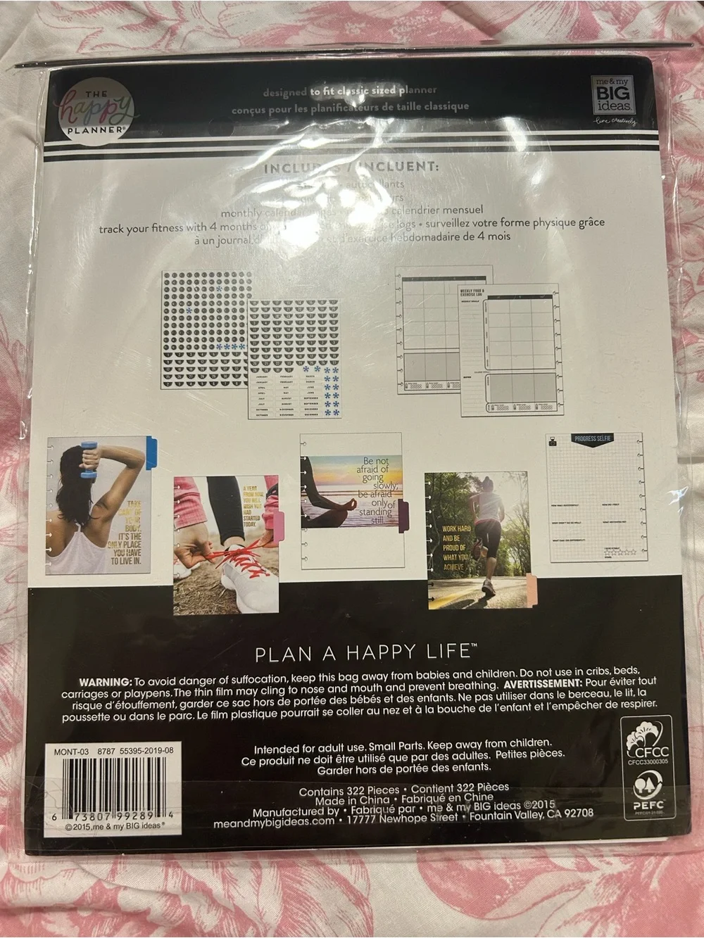 The Happy Planner Undated Fitness Extension Classic Size